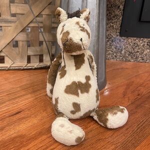 Jellycat Bashful Pinto Cream Brown Pony Horse Plush Stuffed Animal